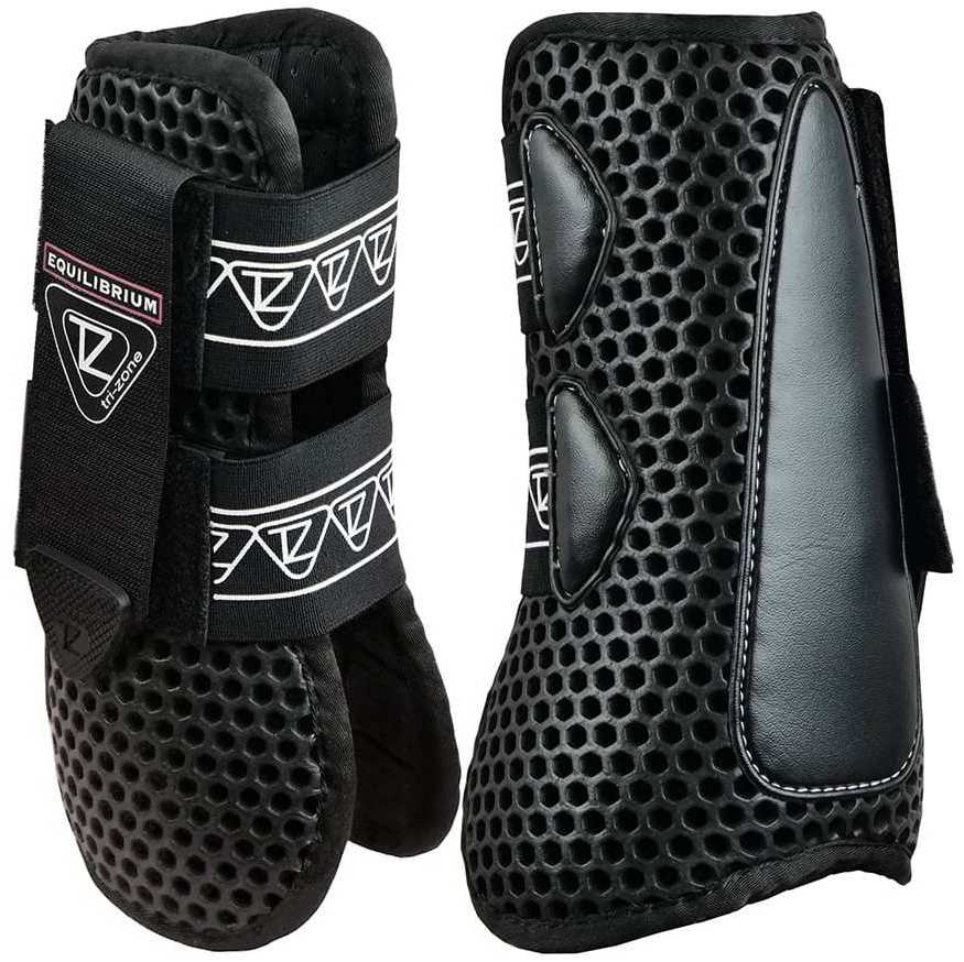 Equilibrium Tri-Zone Open Fronted Tendon Boots EQB13 - Black
